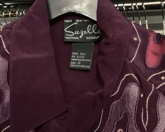 Suzelle silk and leather