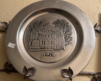 1976 Milam county texas pewter plate