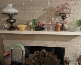 Antiques and Vintage items oil lamps