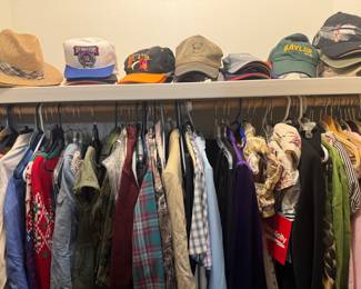Loads of clothes, hats, shoes etc