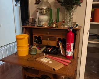 Antique oak secretary