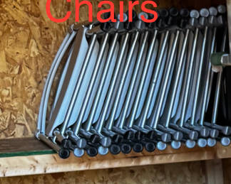 White, lightweight clean folding chairs