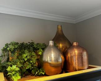 Decorative metal bottles