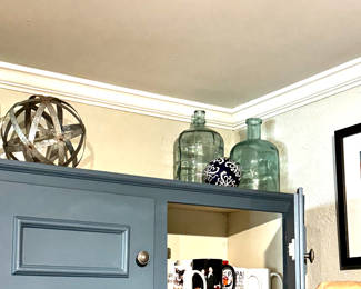 Clear glass decorator bottles