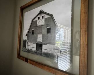 27" by 22" size... clear glass and nice frame