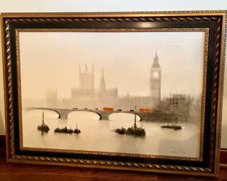 Original oil on canvas painting by Anthony Robert Klitz - 1973 - Westminster -- #4