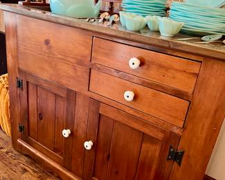 Vtg. Dry sink w/copper top