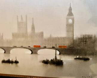 Original oil on canvas painting by Anthony Robert Klitz - 1973 - Westminster -- #4