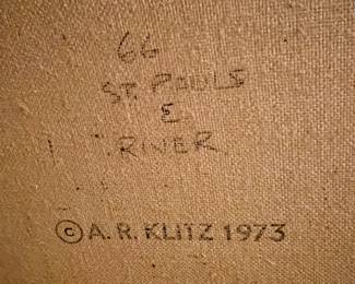 Original oil painting by Robert Klitz - St. Pauls & Riner - 1973- #4