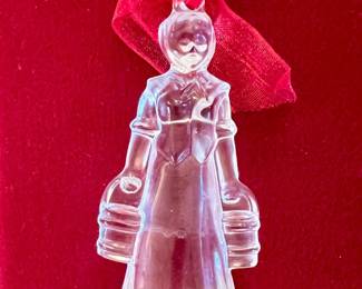 Waterford crystal ornament w/case, pouch & box