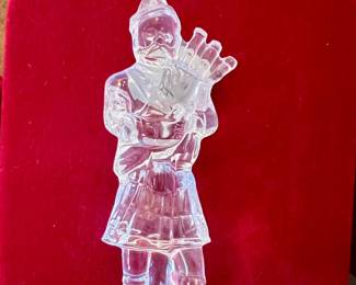 Waterford crystal ornament w/case, pouch & box