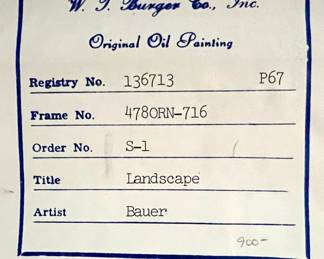 Oil painting - Landscape by Willi Bauer- #1