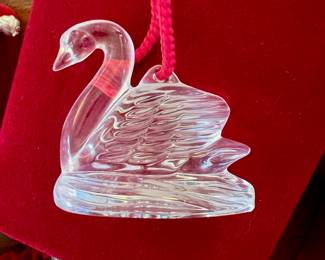 Waterford crystal ornament w/case, pouch & box