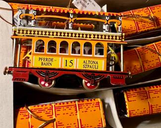 6 new - Double Decker Bus ornaments - Roman Inc. made in Germany