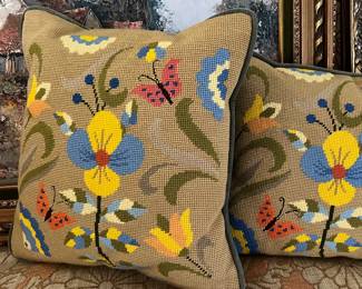 Beautiful needpoint pillows