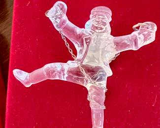 Waterford crystal ornament w/case, pouch & box