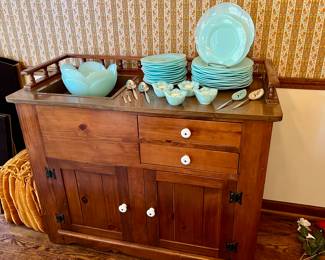 Vtg. Dry sink w/copper top