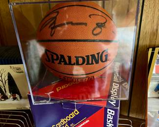 NBA Michael Jordan signed basketball w/Cert., box and case