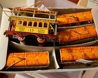 6 new - Double Decker Bus ornaments - Roman Inc. made in Germany
