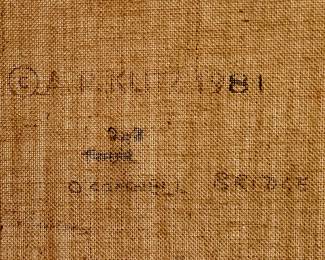 Original oil on canvas painting by Anthony Robert Klitz - 1981 -- #1