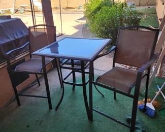 2 chair and table outdoor set