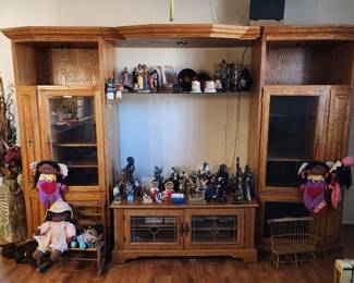 Entertainment center- 4 pieces (lots of cabinets and storage space)