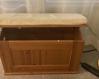 Storage bench with file folder frame