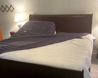 King-size adjustable bed frame. Adjust head and/or feet. Has massage.