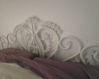 Vintage Wicker Headboard 