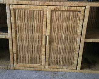 Vintage Wicker Cabinet