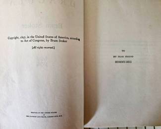 Vtg. 1897 Dracula by Bram Stoker