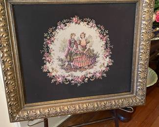 Needlepoint framed picture