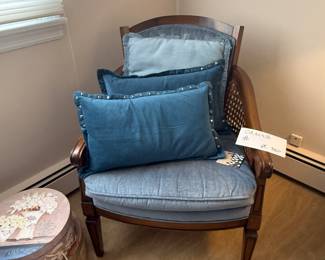 PAIR OF CANE BACK CHAIRS