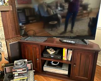 TV, TV stand, VCR