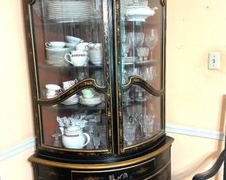 Asian Curved Front Corner Cabinet