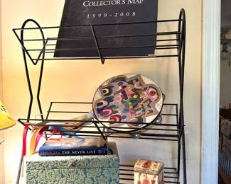 mcm metal rack, boxes