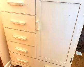 white childs clothes dresser