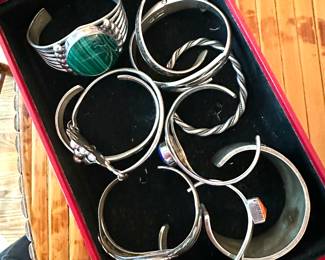 Sterling Silver Cuff Bracelets, Native American