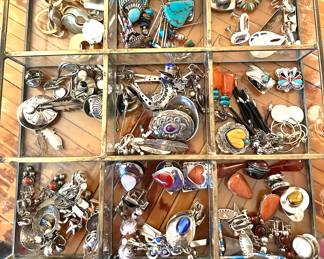 Sterling Silver Earrings, Including Native American