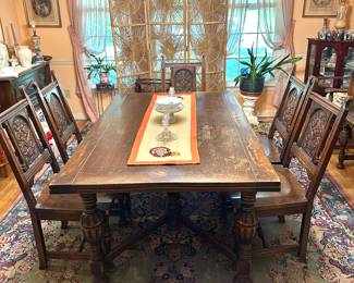Northern furniture co. Oak Tudor dining set