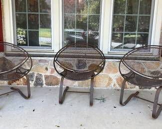 mcm iron chairs