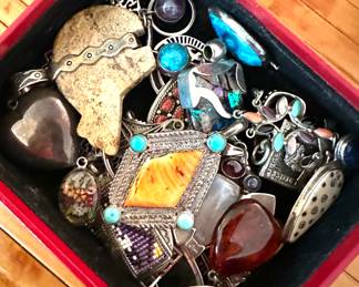 Sterling Silver Native American Pins / Pendants & More