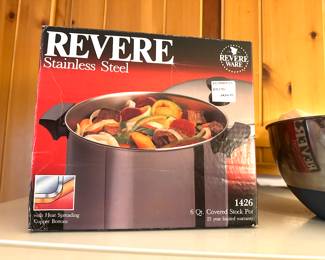 Revere Stainless Steel Pots New