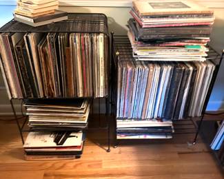 collection of record albums