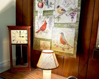 Clock, Lamp, Wall Art