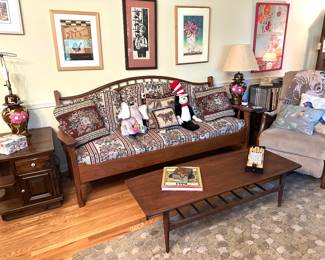 MCM day bed, coffee table, end tables