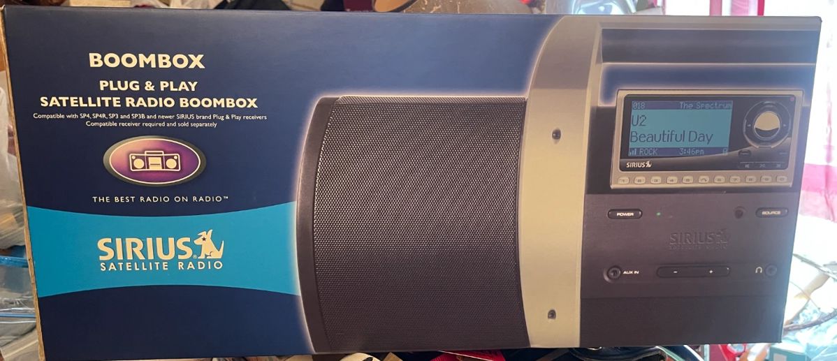 Sirius Boombox SUBX1 Portable Plug & Play Satellite Radio