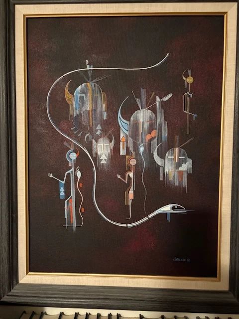 David Chethlahe Paladin (1926 - 1984) Untitled O/C 30" x 25" framed