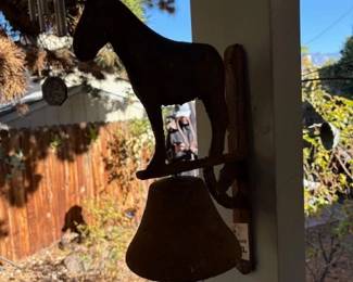 Fun cast iron burro bell