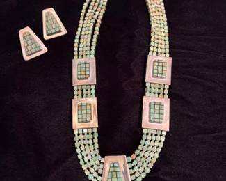 Tony Aguilar Jr necklace and earring set